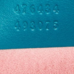 مملوكة مسبقًا Gucci Teal Matelassé Velvet and Leather Mini GG Marmont Belt Bag