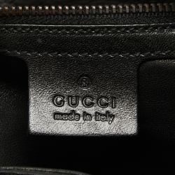 Gucci Black Python Interlocking Icon Drawstring Hobo