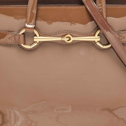 Pre Owned حقيبة يد غوتشي هورسبي ت جلد سوداء