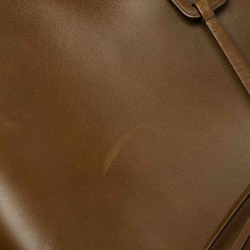 Pre Owned Gucci Green Leather Vintage Bamboo Bag