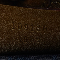 Pre Owned Gucci Green Leather Vintage Bamboo Bag