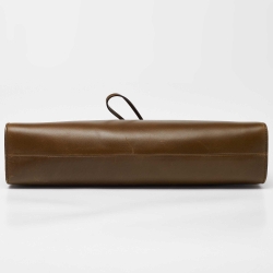 Pre Owned Gucci Green Leather Vintage Bamboo Bag