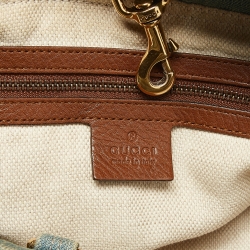 مملوكة مسبقًا Gucci Blue/Brown Denim and Leather Medium Soho Chain Shoulder Bag