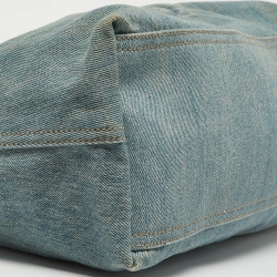 مملوكة مسبقًا Gucci Blue/Brown Denim and Leather Medium Soho Chain Shoulder Bag