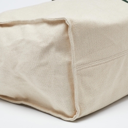 مملوكة مسبقًا Gucci Beige/Brown Canvas and Leather Web Shopper Tote