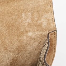 مملوكة مسبقًا Gucci Beige GG Supreme Canvas and Suede Mini Dionysus Shoulder Bag
