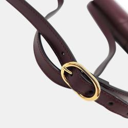 Pre Owned Gucci Burgundy Leather Arli Small Shoulder Bag