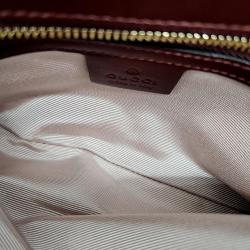Pre Owned Gucci Burgundy Leather Arli Small Shoulder Bag