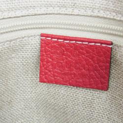 Gucci Red/Beige Leather GG Canvas Medium Bree Tote