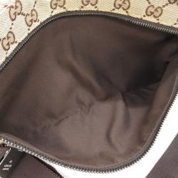 Gucci Beige GG Canvas Double Pocket Belt Bag