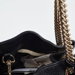 مملوكة مسبقًا Gucci Black Leather Medium Chain Soho Shoulder Bag