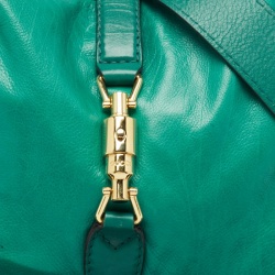 Gucci Green Leather Medium New Jackie Hobo