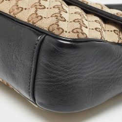 مملوكة مسبقًا Gucci Beige/Black Diagonal Quilted GG Canvas and Leather Small GG Marmont Shoulder Bag