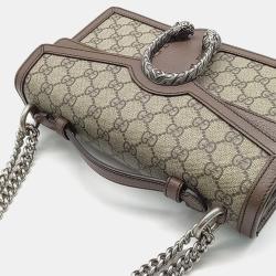 Pre Owned Gucci Beige/Brown GG Canvas Dionysus Top Handle Bag