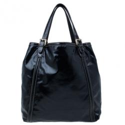 مملوكة مسبقًا Gucci Black Patent Leather Large Brit Tote
