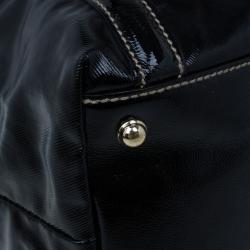 مملوكة مسبقًا Gucci Black Patent Leather Large Brit Tote