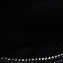 Pre Owned Gucci Black GG Denim and Leather Zip Bag