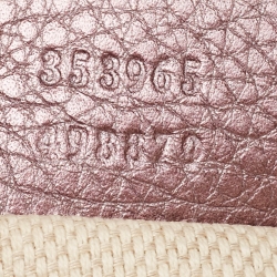 Pre Owned Gucci Purple Leather Mini Soho Disco Chain Crossbody Bag