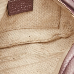 Pre Owned Gucci Purple Leather Mini Soho Disco Chain Crossbody Bag