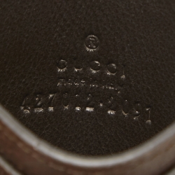 Pre Owned Gucci Brown GG Supreme Canvas and Leather Tian Card Holder 