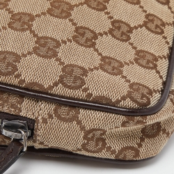 مملوكة مسبقًا Gucci Beige/Brown GG Canvas and Leather Crossbody Bag