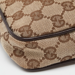 مملوكة مسبقًا Gucci Beige/Brown GG Canvas and Leather Crossbody Bag