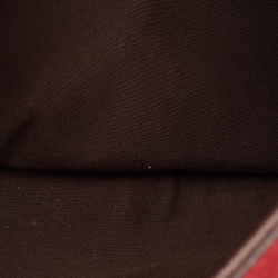 Pre Owned حقيبة غوتشي أو بوفيه كانفاس وجلد هورسبيت أحمر/بني