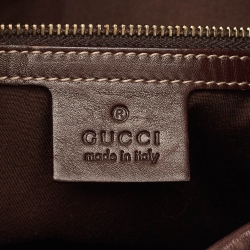 Pre Owned حقيبة غوتشي أو بوفيه كانفاس وجلد هورسبيت أحمر/بني