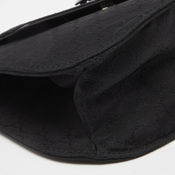 Pre Owned Gucci Black Micro Guccissima Nylon and Leather Pochette 