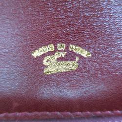 Pre Owned Gucci Bordeaux Leather Chain Crossbody Bag