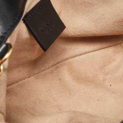 مملوكة مسبقًا Gucci Black Matelassé Leather Super Mini GG Marmont Shoulder Bag