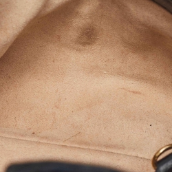 مملوكة مسبقًا Gucci Black Matelassé Leather Super Mini GG Marmont Shoulder Bag