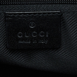 مملوكة مسبقًا Gucci Black GG Canvas and Leather Small Bardot Bag