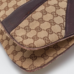 Pre Owned Gucci Beige/Metallic GG Canvas and Leather Limited Edition Tom Ford Bamboo Hobo