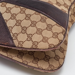 Pre Owned Gucci Beige/Metallic GG Canvas and Leather Limited Edition Tom Ford Bamboo Hobo