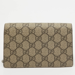 مملوكة مسبقًا Gucci Beige GG Supreme Canvas and Suede Super Mini Dionysus Shoulder Bag