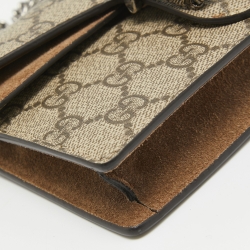 مملوكة مسبقًا Gucci Beige GG Supreme Canvas and Suede Super Mini Dionysus Shoulder Bag