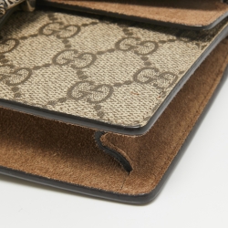 مملوكة مسبقًا Gucci Beige GG Supreme Canvas and Suede Super Mini Dionysus Shoulder Bag