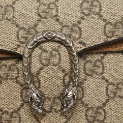 مملوكة مسبقًا Gucci Beige GG Supreme Canvas and Suede Super Mini Dionysus Shoulder Bag