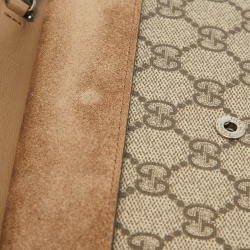 مملوكة مسبقًا Gucci Beige GG Supreme Canvas and Suede Super Mini Dionysus Shoulder Bag