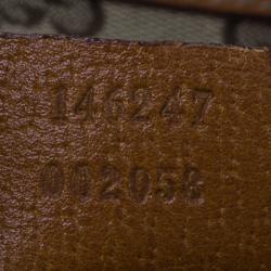 Pre Owned Gucci Brown GG Canvas Leather Trim Tote