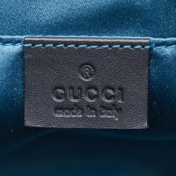 Pre Owned Gucci Red Leather, Suede Suede Small Ophidia Dome Shoulder Bag