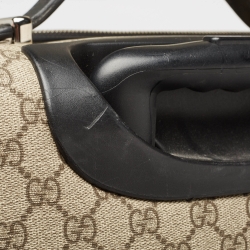 Gucci Beige/Black GG Supreme Canvas Large Savoy Trolley Luggage