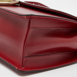 مملوكة مسبقًا Gucci Red Leather Medium Torchon GG Ring Shoulder Bag