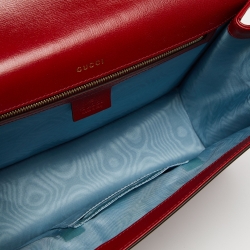 مملوكة مسبقًا Gucci Red Leather Medium Torchon GG Ring Shoulder Bag
