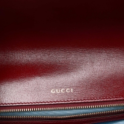 مملوكة مسبقًا Gucci Red Leather Medium Torchon GG Ring Shoulder Bag