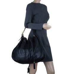 Pre Owned Gucci Black Drawstring Hobo