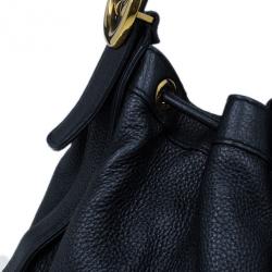Pre Owned Gucci Black Drawstring Hobo