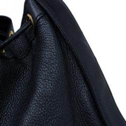 Pre Owned Gucci Black Drawstring Hobo