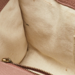 Pre Owned Gucci Old Rose Leather Medium GG Marmont Top Handle Bag